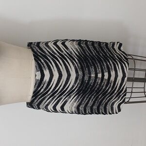 Banana Republic Jacquard Mini Skirt Zebra Print Size 12